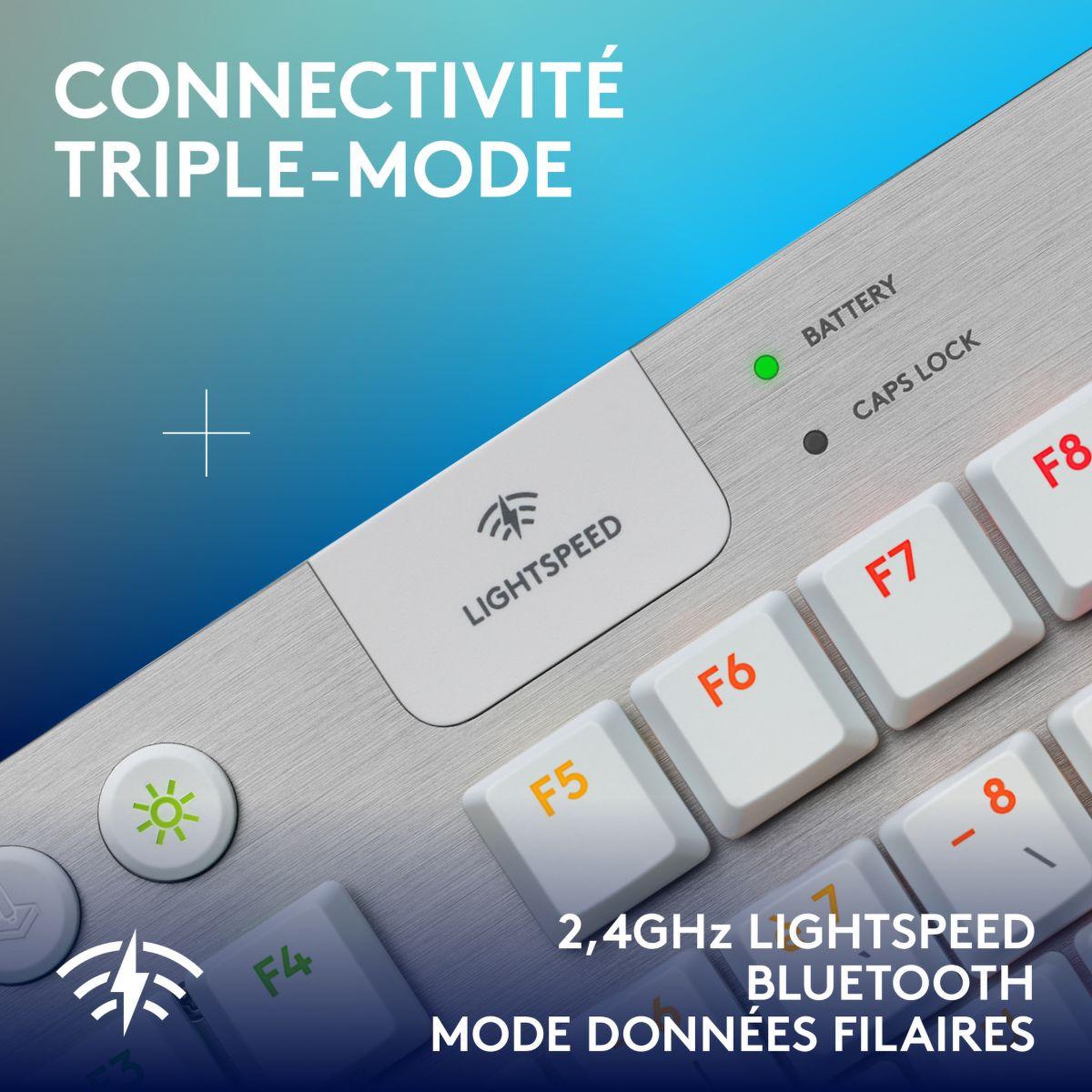 Voir la diapositive 5 : Logitech Clavier gamer sans fil g915 x lightspeed tkl tactile blanc
