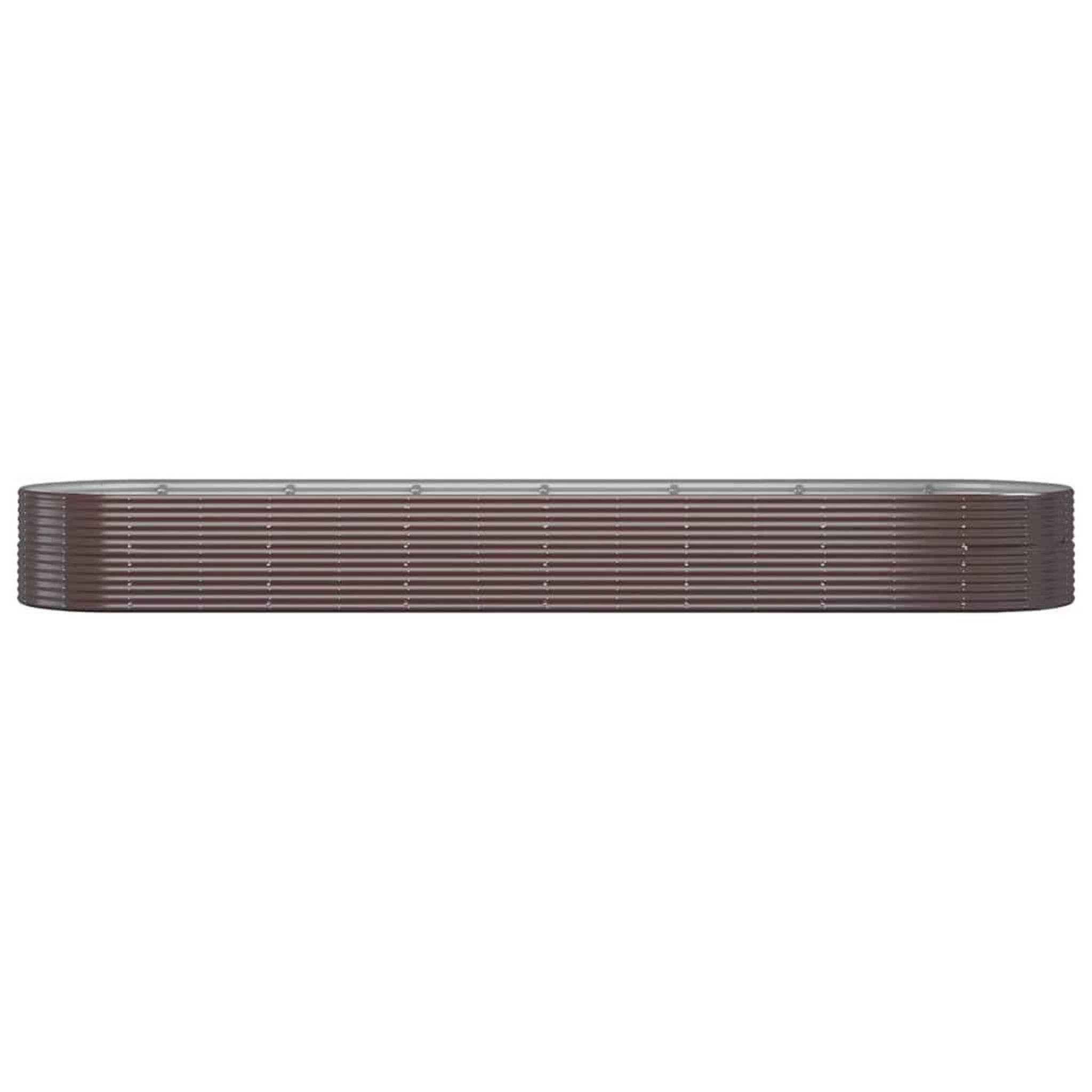 Voir la diapositive 3 : VIDAXL Lit sureleve de jardin Acier enduit de poudre marron