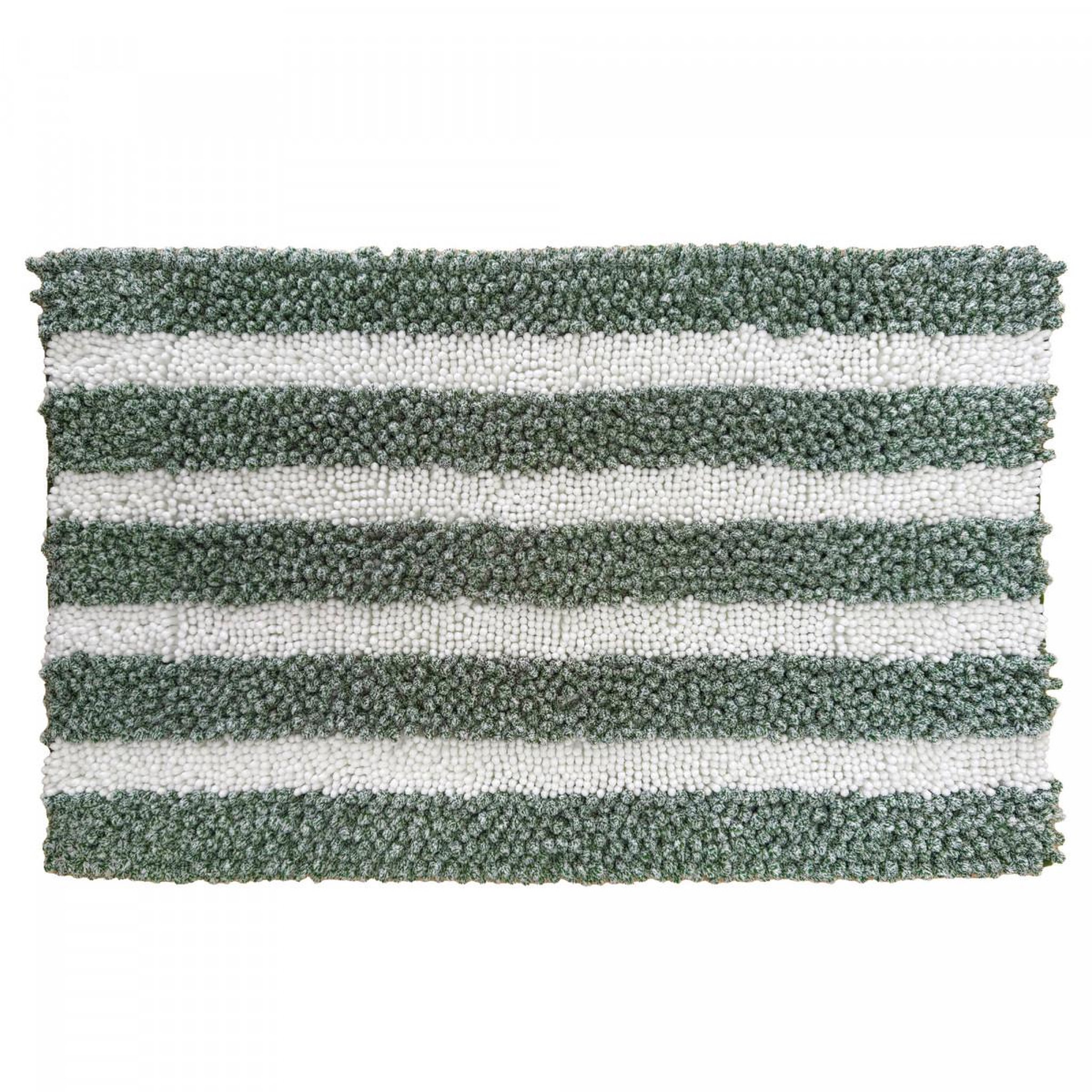 Voir la diapositive 4 : GUY LEVASSEUR Tapis de bain déco à rayures en polyester 50x80cm