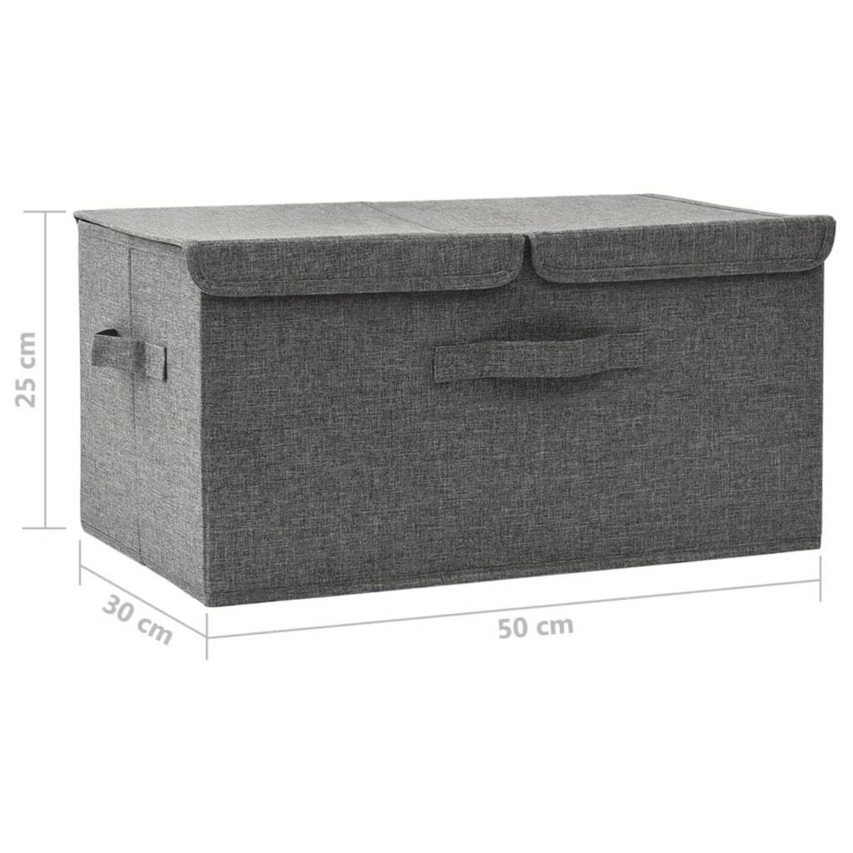 VIDAXL Boîte de rangement Tissu 50x30x25 cm Anthracite