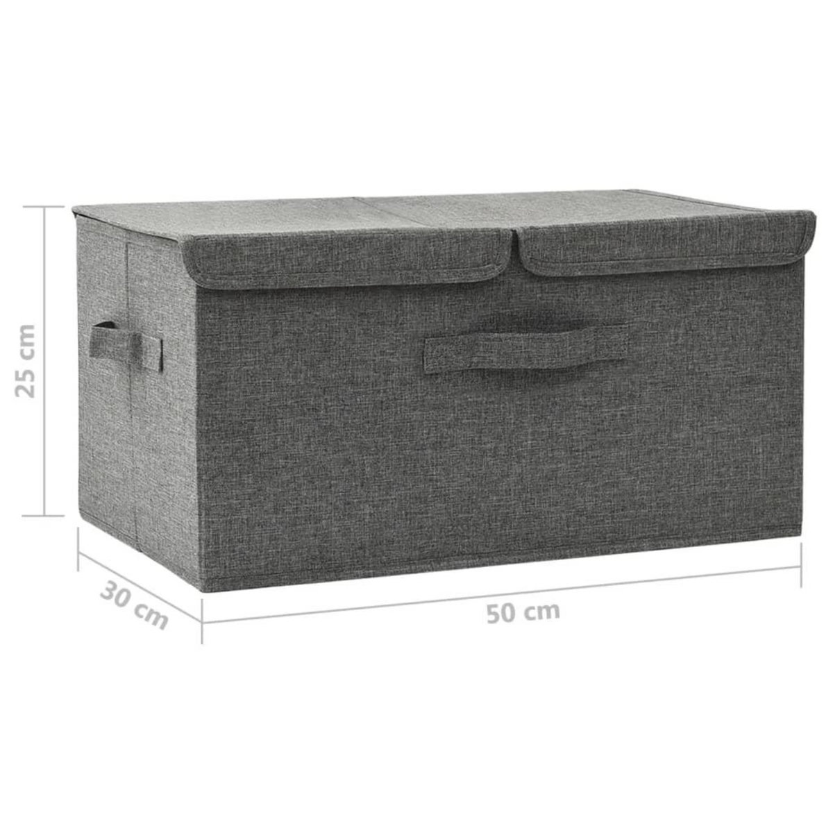 VIDAXL Boîte de rangement Tissu 50x30x25 cm Anthracite