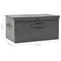Voir la diapositive 6 : VIDAXL Boîte de rangement Tissu 50x30x25 cm Anthracite