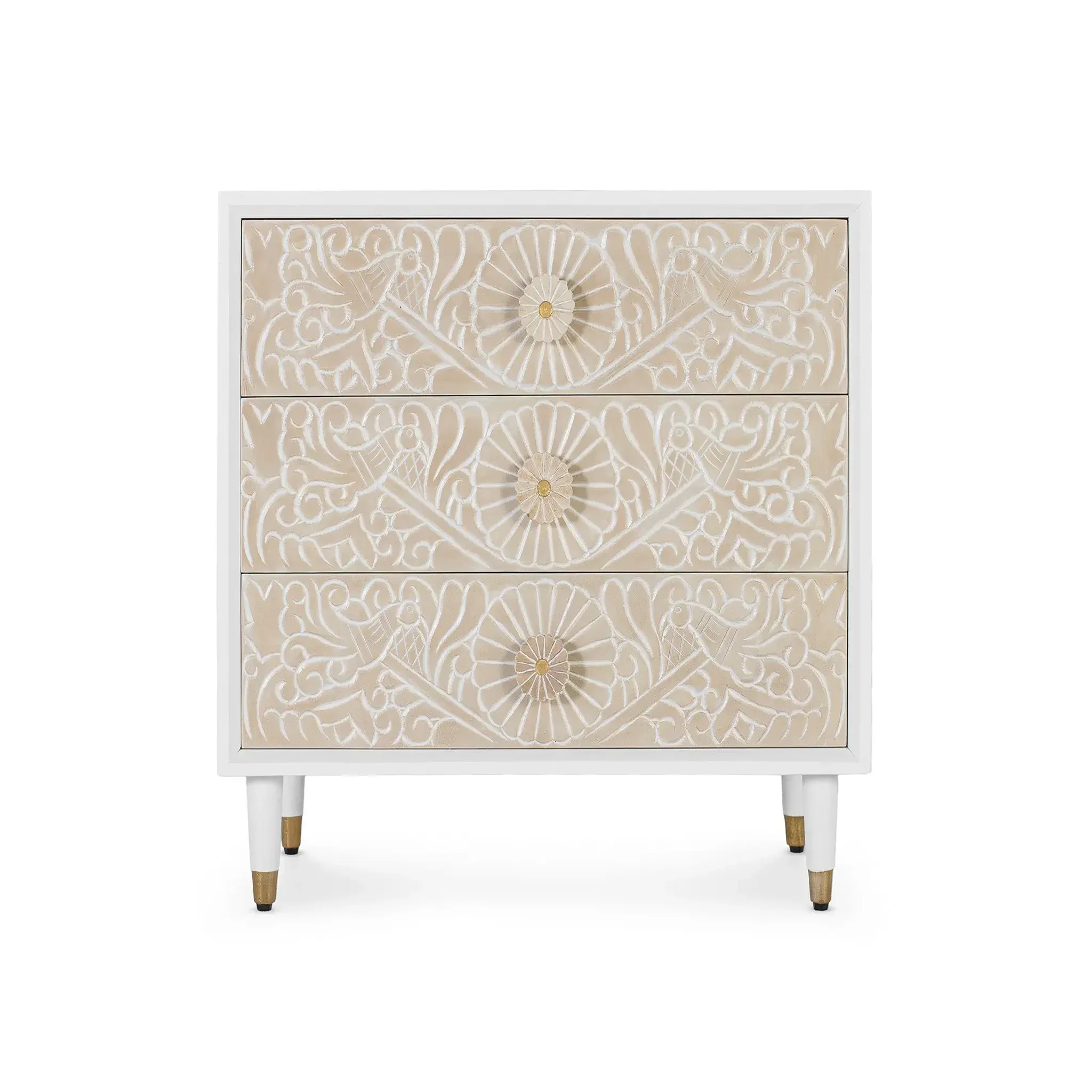 GINER Y COLOMER SL Commode en bois de manguier 90 cm style méditerranéen moderne
