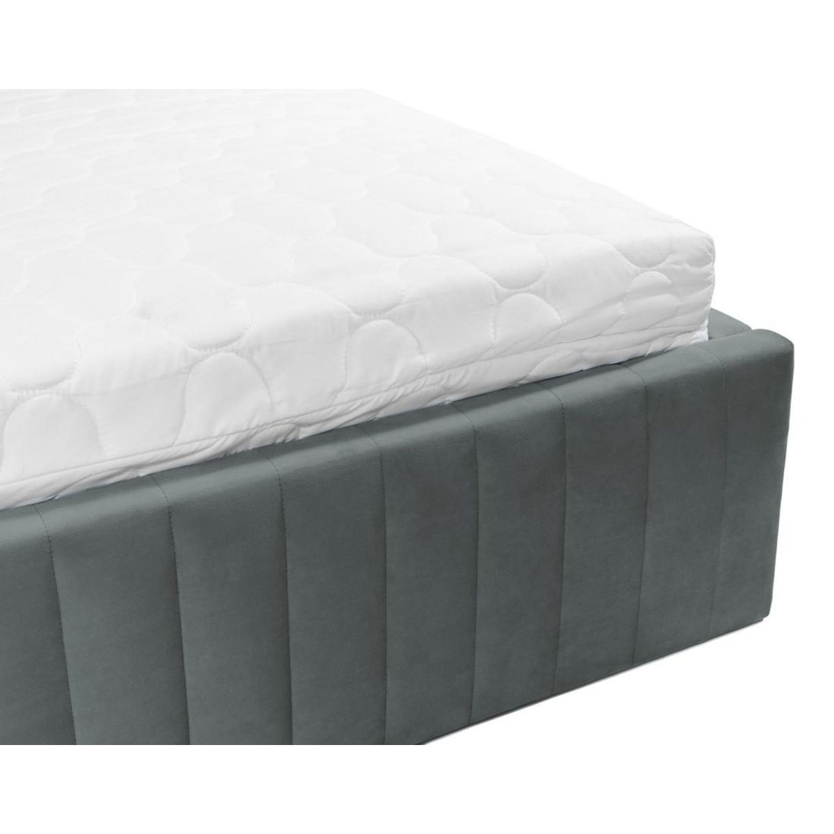 BEST MOBILIER Stuart - lit coffre - 140x200 cm - sommier inclus - en velours