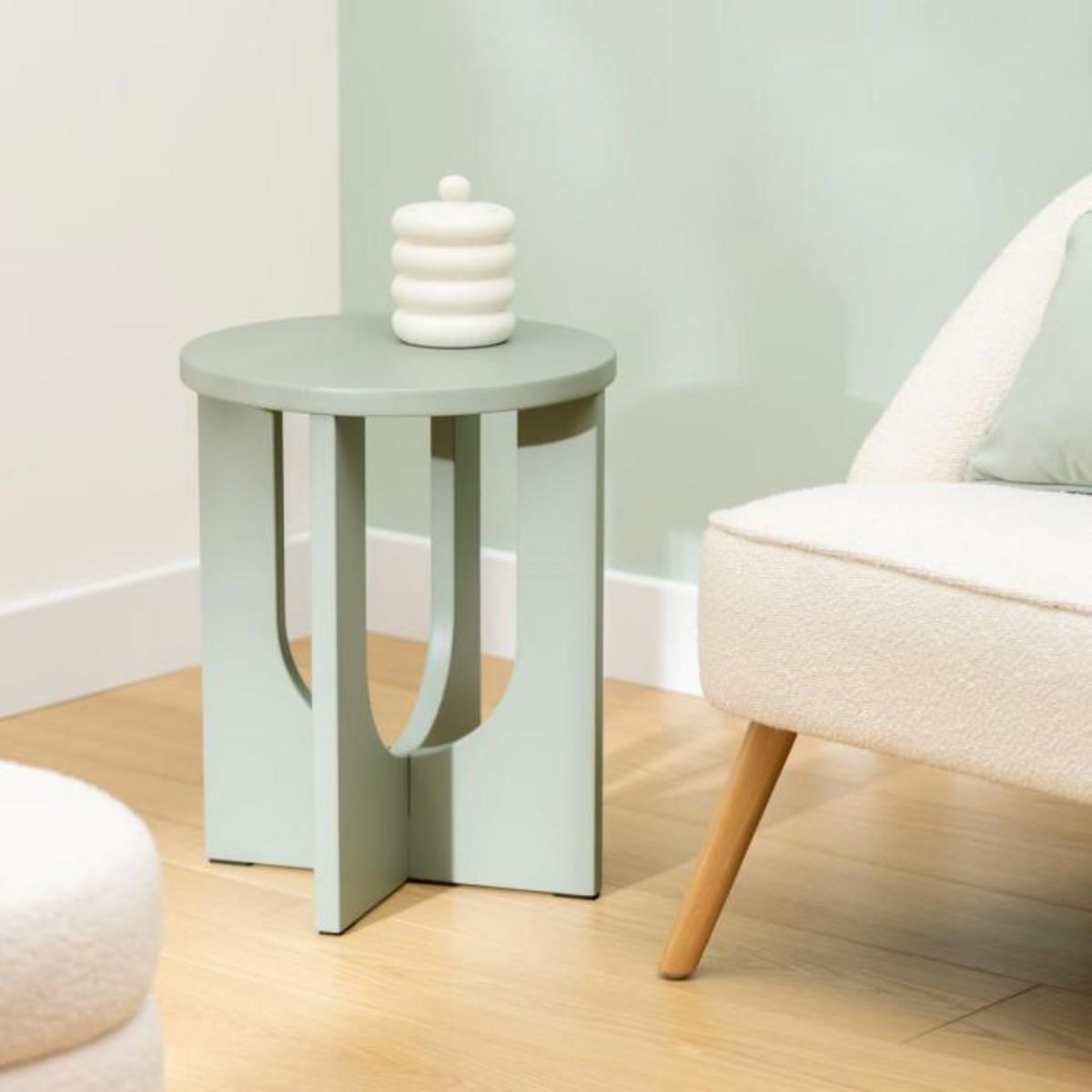 ATMOSPHERA Table d'Appoint Design  Bloom  50cm Vert de Gris