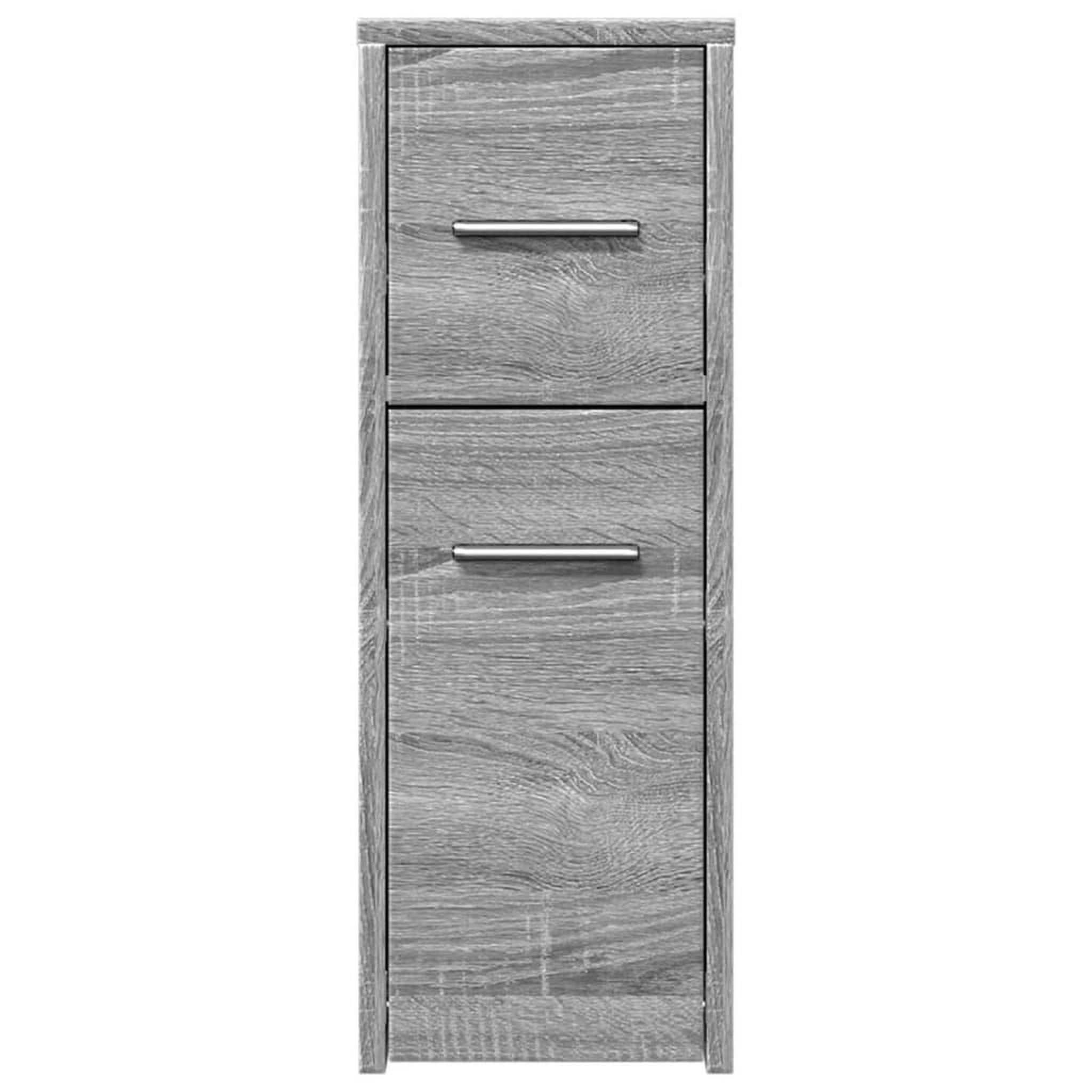 Voir la diapositive 4 : VIDAXL Armoire de salle de bain etroite avec roulettes sonoma gris