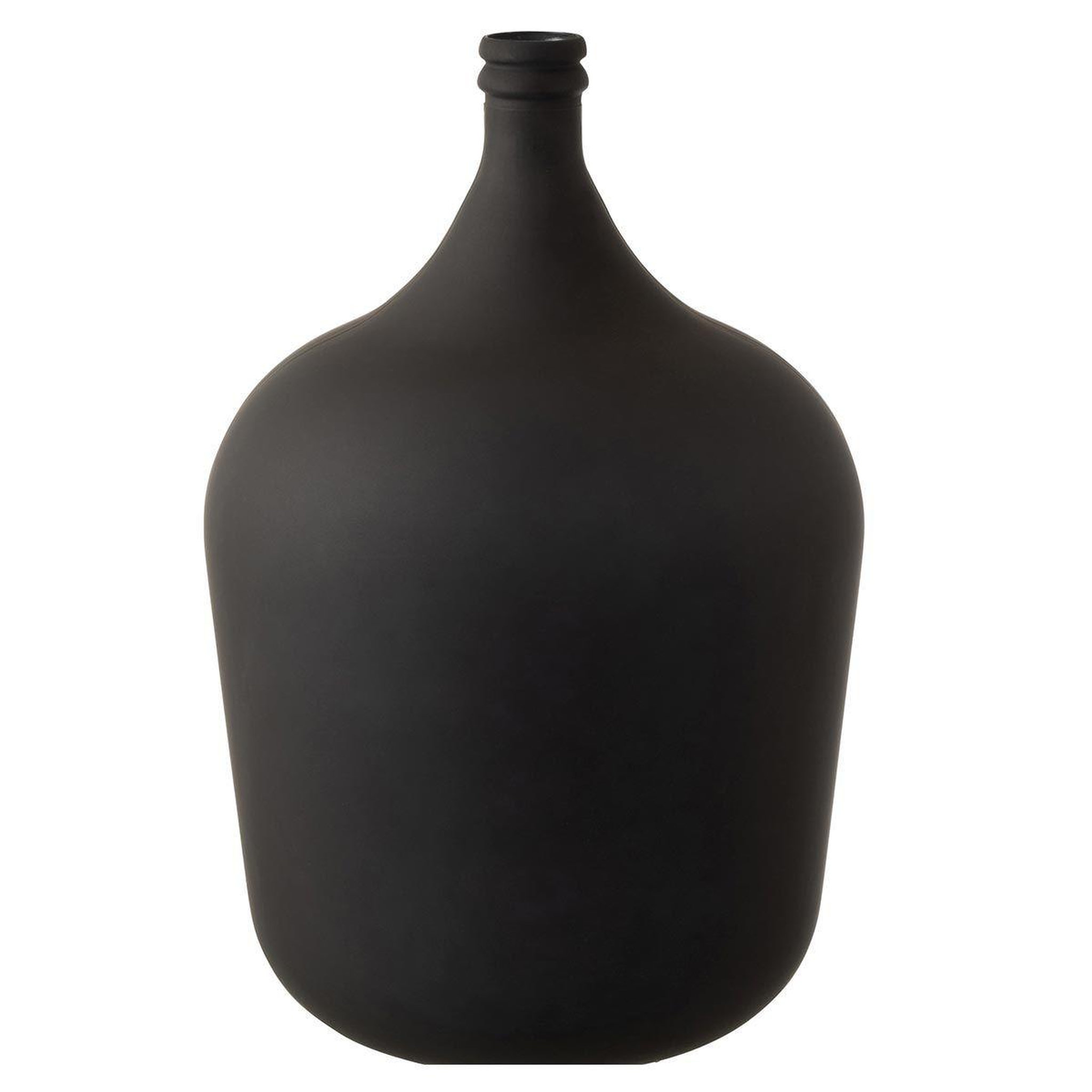 J-LINE Vase design en verre  gentle  55cm noir mat