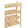 Voir la diapositive 5 : Paris Prix Étagère 4 Niveaux en Teck  Latonya  140cm Naturel