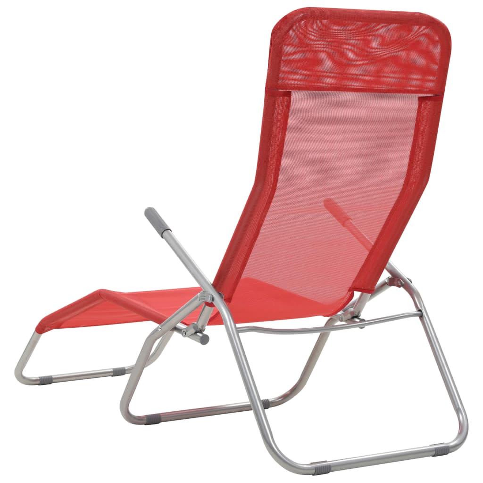 Voir la diapositive 4 : VIDAXL Chaises longues pliables lot de 2 Textilene Rouge