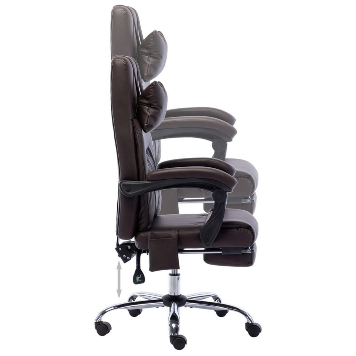 VIDAXL Chaise de bureau de massage Marron Similicuir
