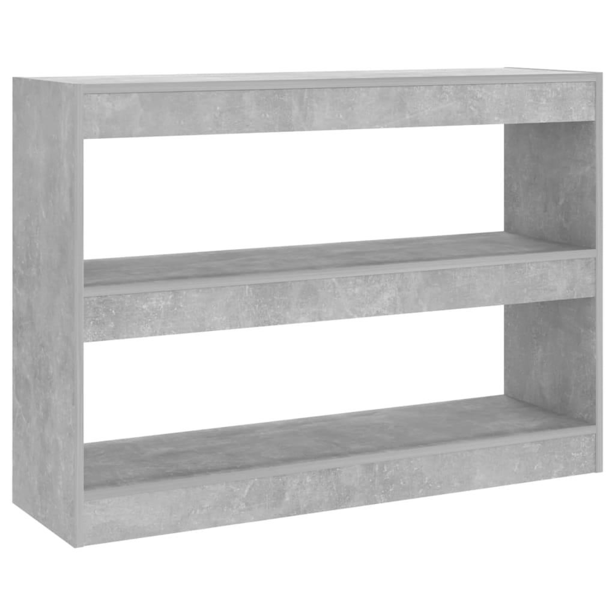 Voir la diapositive 2 : VIDAXL Bibliotheque/Separateur de piece Gris beton 100x30x72 cm