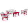 Voir la diapositive 4 : City Garden Salon bas de jardin - 4 places - Aluminium - Framboise - APOLLINE