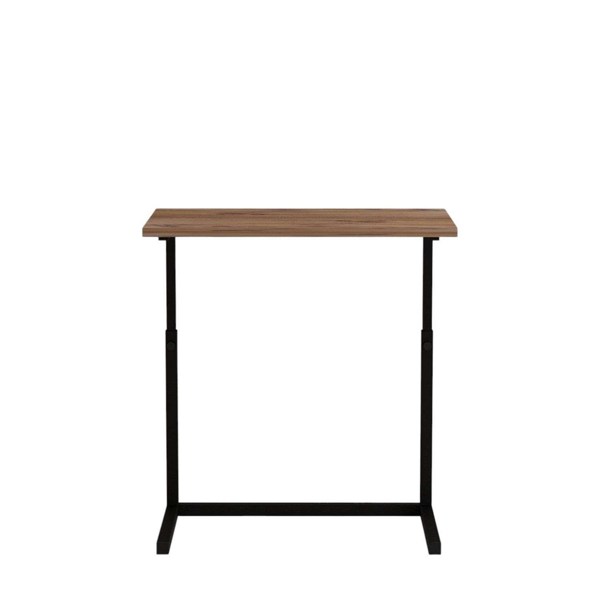 Voir la diapositive 5 : TOILINUX Bureau d'appoint réglable en hauteur effet bois et métal capri - marron