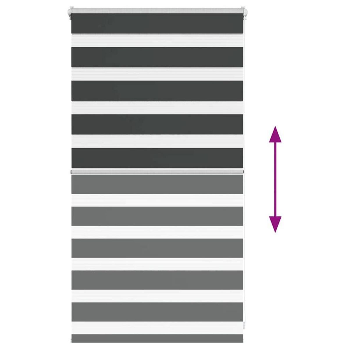 VIDAXL Store zebre noir 85x100 cm largeur du tissu 80,9 cm polyester