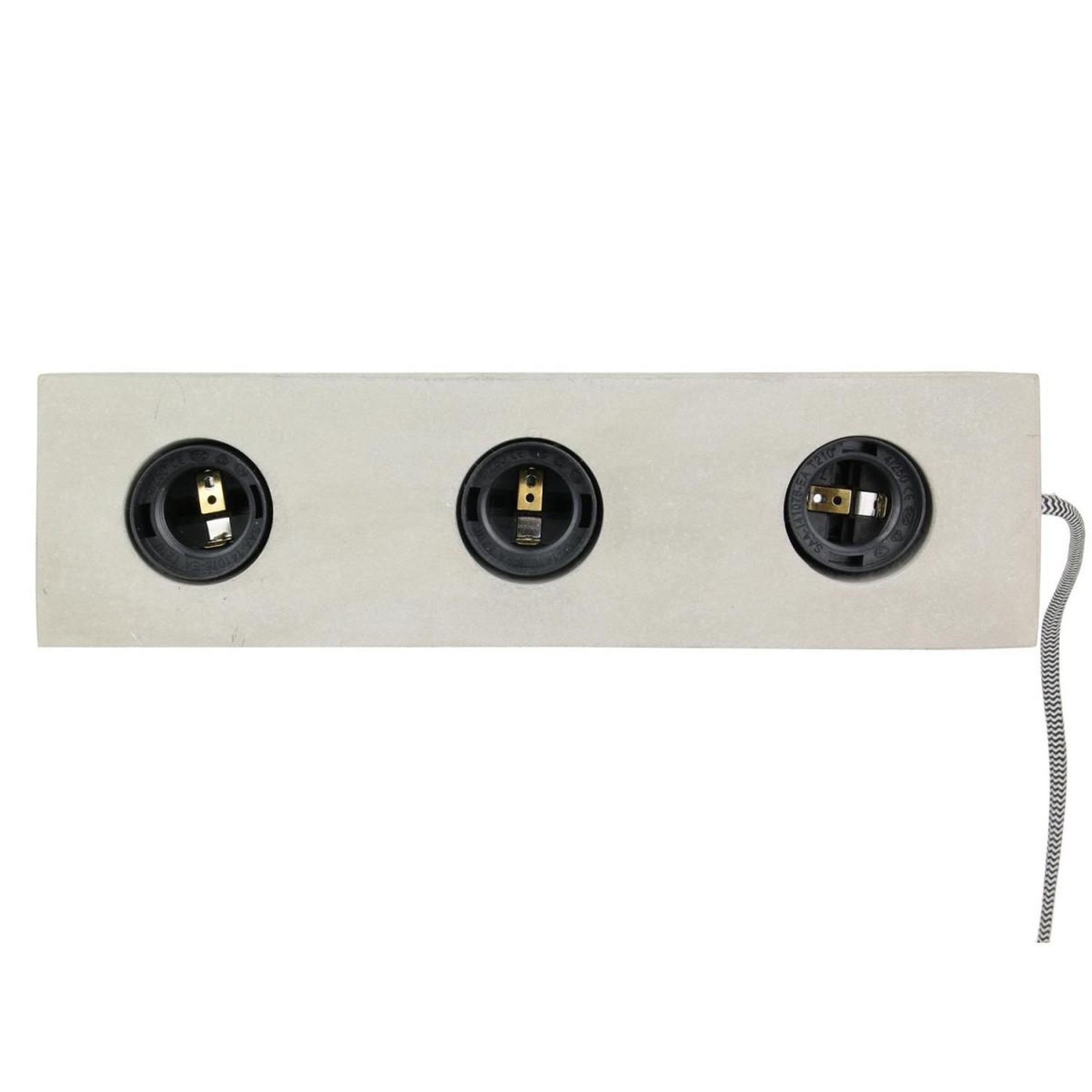 Voir la diapositive 3 : The Home Deco Factory Lampe à poser 3 ampoules  beton  27cm gris