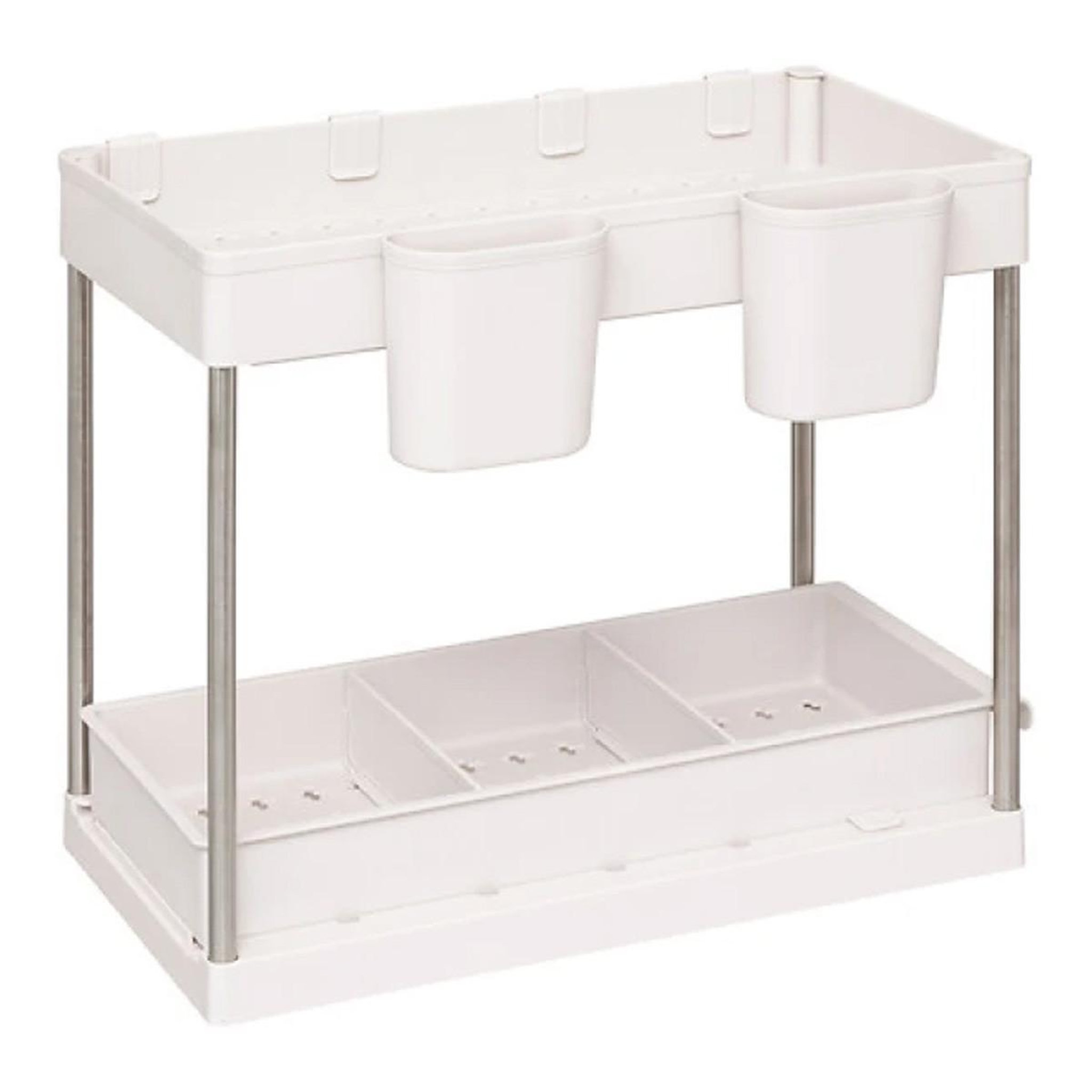 FIVE Organiseur Coulissant 2 Niveaux  Placards  40cm Beige