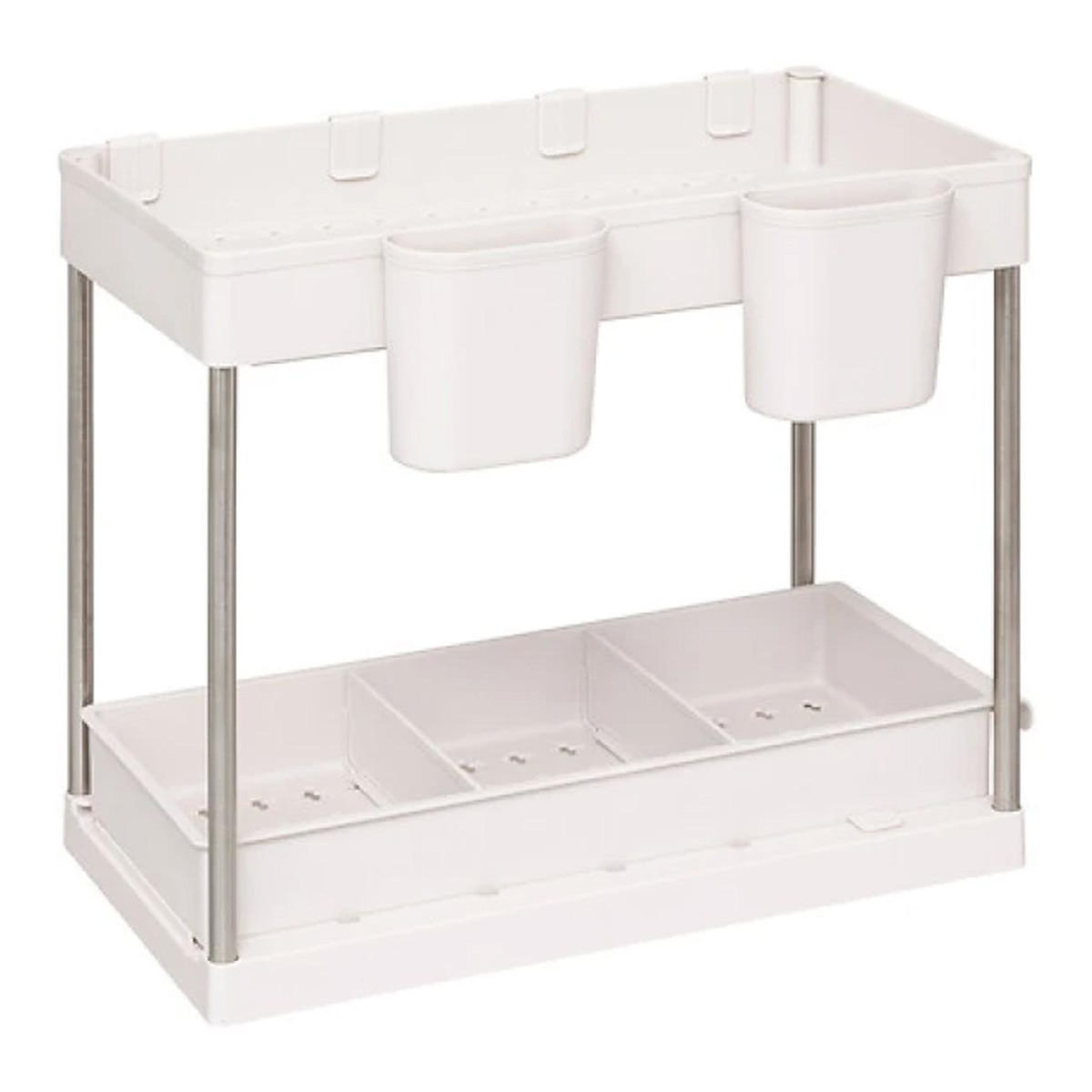 FIVE Organiseur Coulissant 2 Niveaux  Placards  40cm Beige