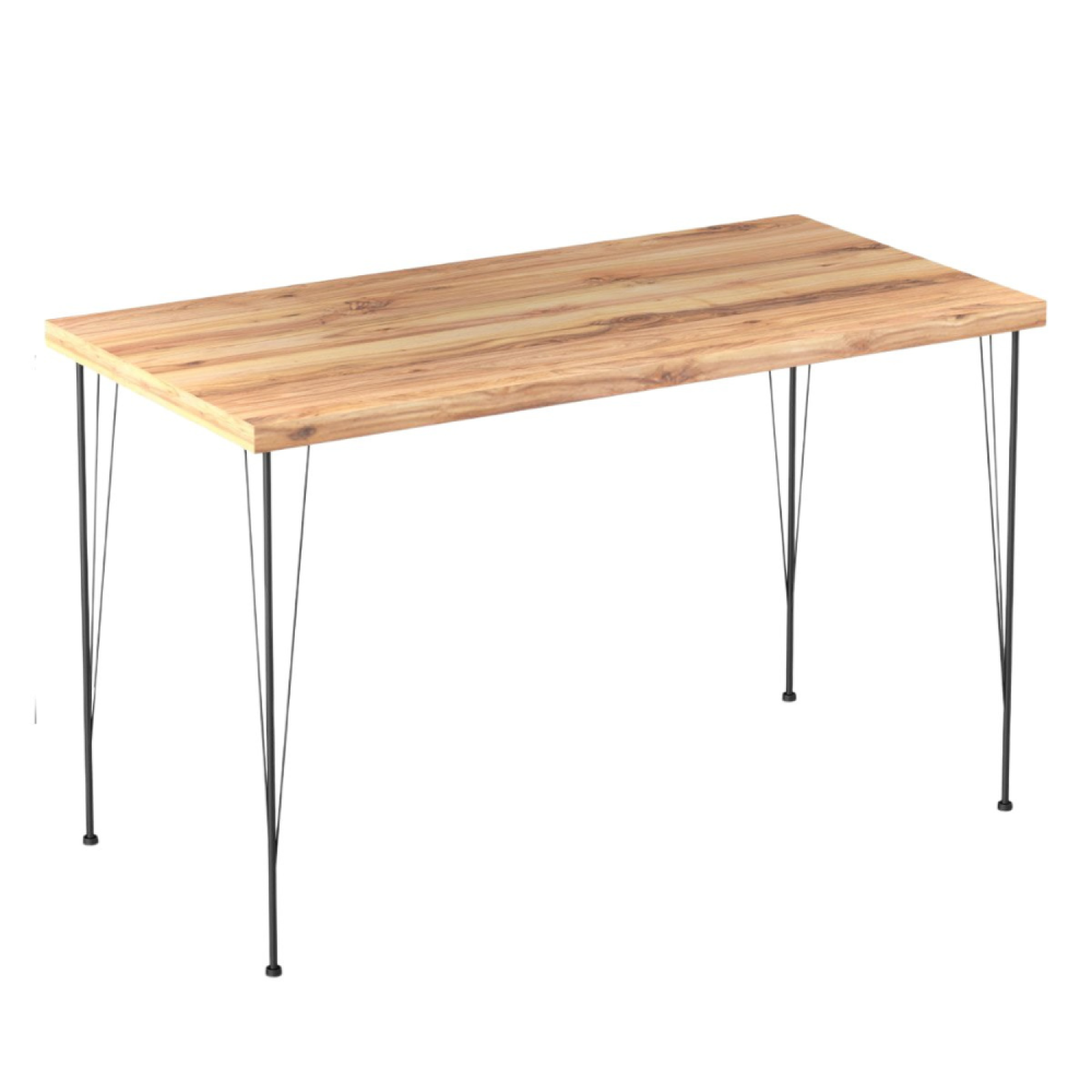 Voir la diapositive 5 : CONCEPT USINE Ensemble repas table et chaises industriel bois et noir square