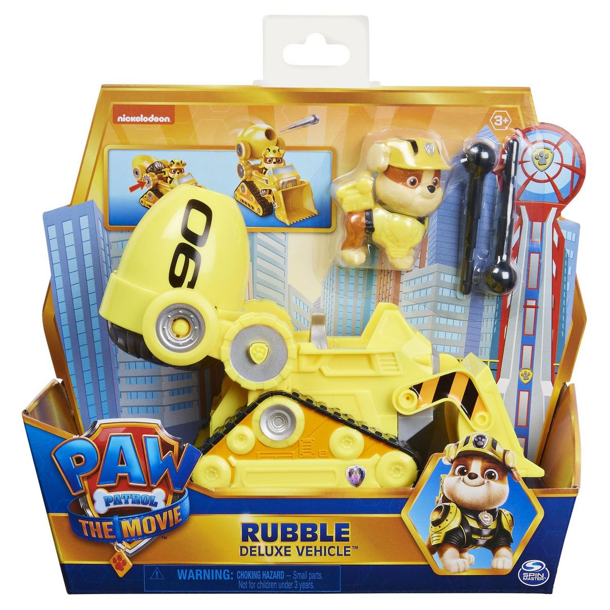 PAT PATROUILLE Véhicule et figurine - La Pat' Patrouille - Le film - Bulldozer