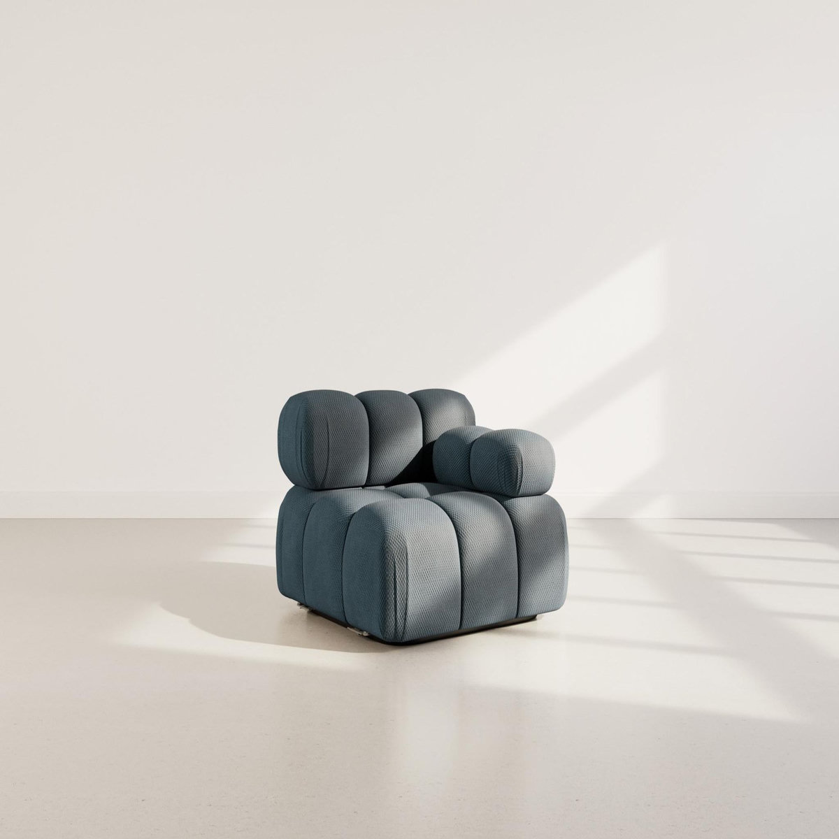 LISA DESIGN Ruby - module d'assise droit en velours texturé