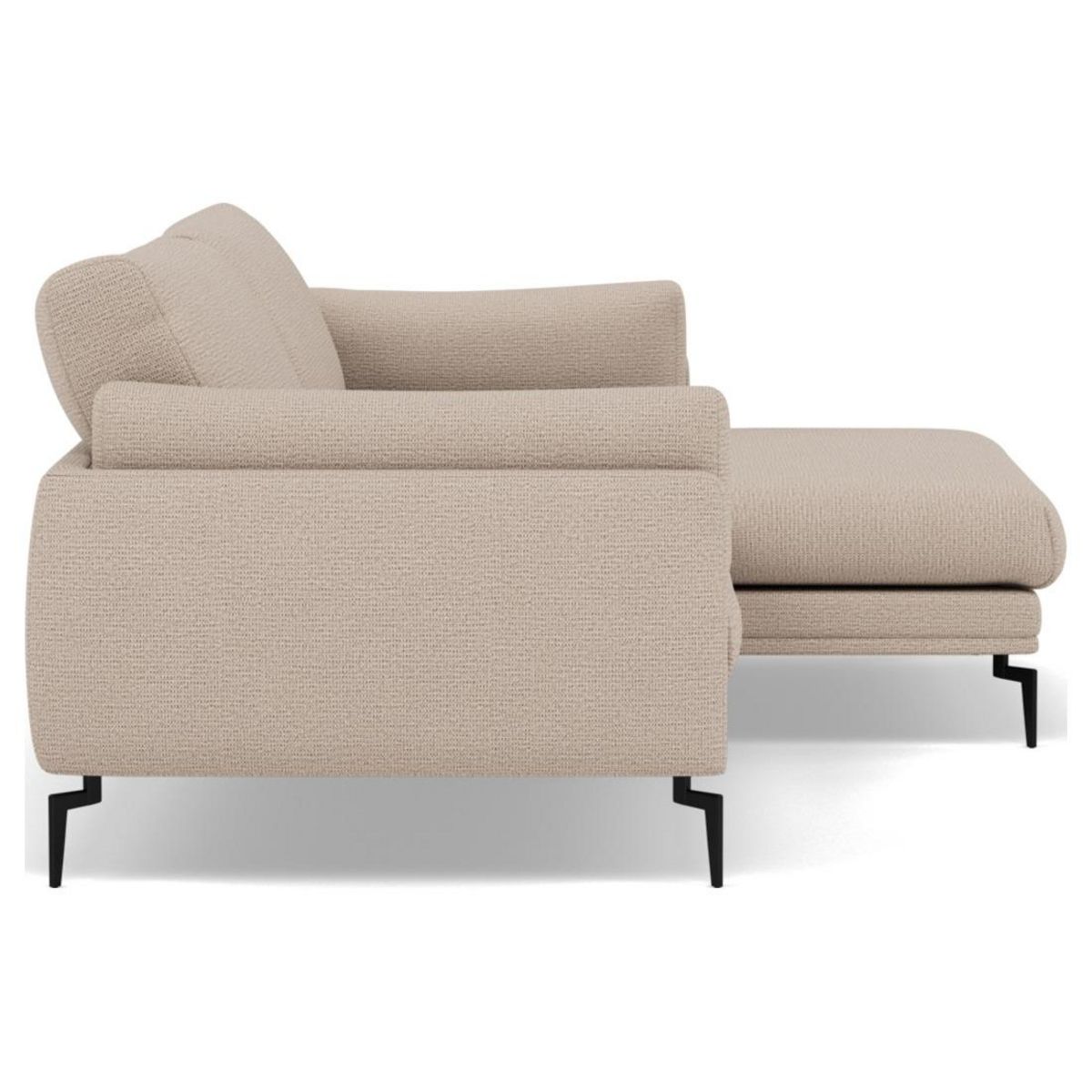 LISA DESIGN Carlos - canapé d'angle droit 4 places ultra moelleux en tissu texturé