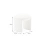 Voir la diapositive 4 : SWEEEK Tabouret. pouf bouclette texturée blanche L 44 x P 44 x H 42cm -SHAWN