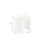 Voir la diapositive 4 : SWEEEK Tabouret. pouf bouclette texturée blanche L 44 x P 44 x H 42cm -SHAWN