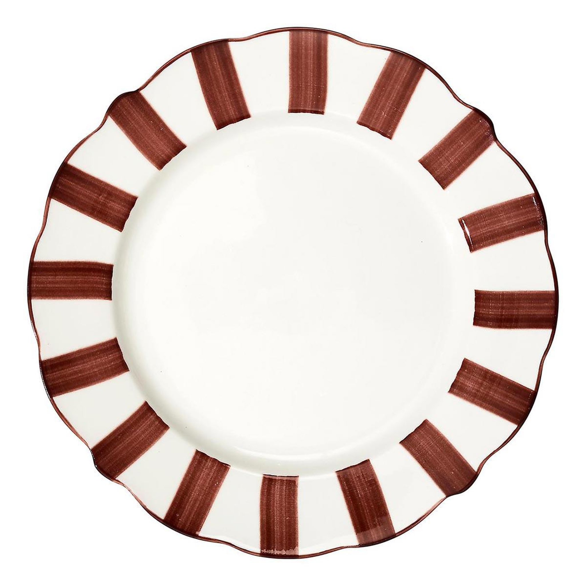 COOK CONCEPT Lot de 6 assiettes plates  cleo  27cm bordeaux & blanc