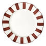 Voir la diapositive 1 : Paris Prix Lot de 6 Assiettes Plates  Cleo  27cm Bordeaux & Blanc