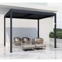 Voir la diapositive 2 : Habitat et Jardin Pergola bioclimatique motorisé avec led  Windsor  en aluminium 3 x 4 - Gris