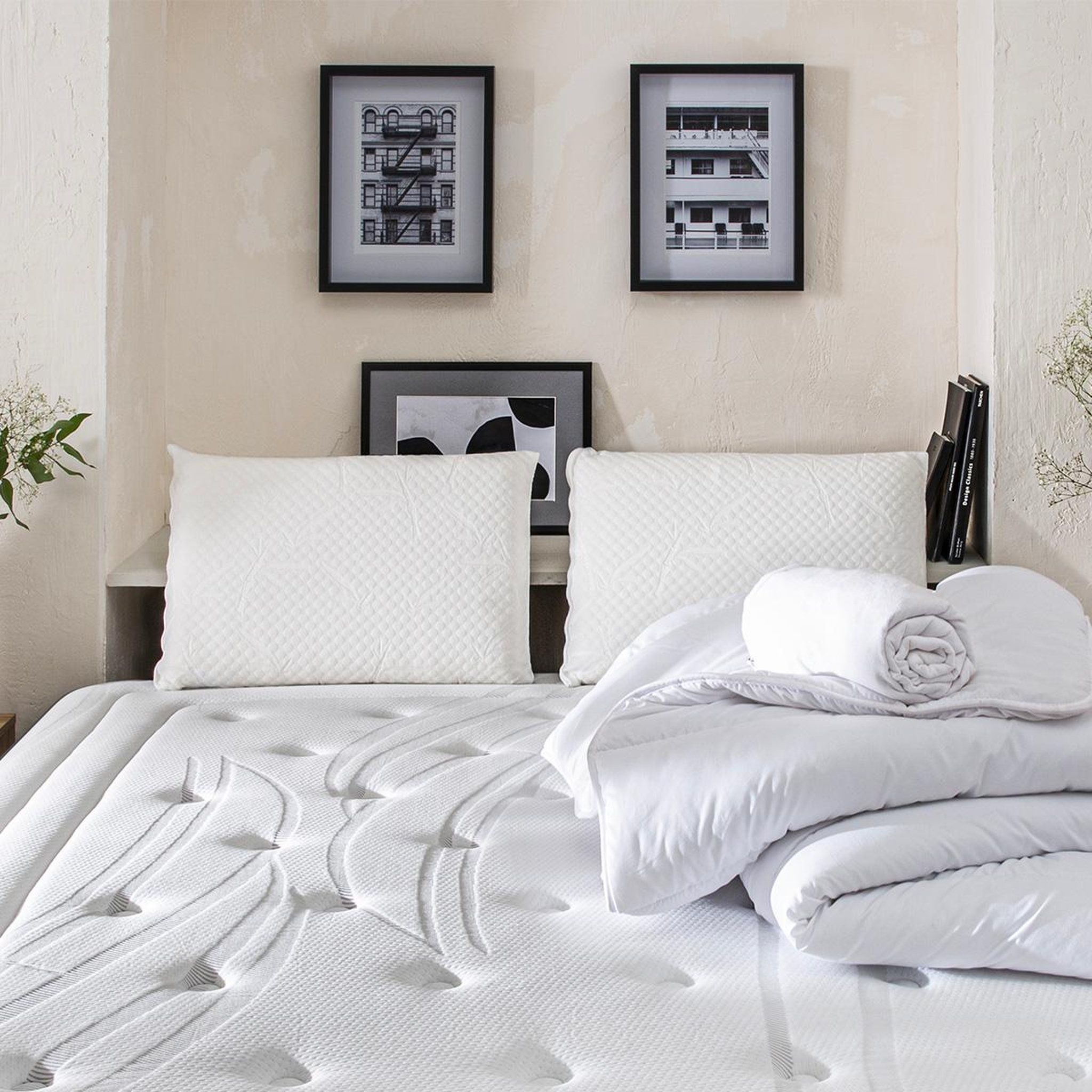 Voir la diapositive 6 : BELLECOUR Bellecour literie | pack prêt à dormir privilege | matelas ressorts ensachés + sommier + accessoires
