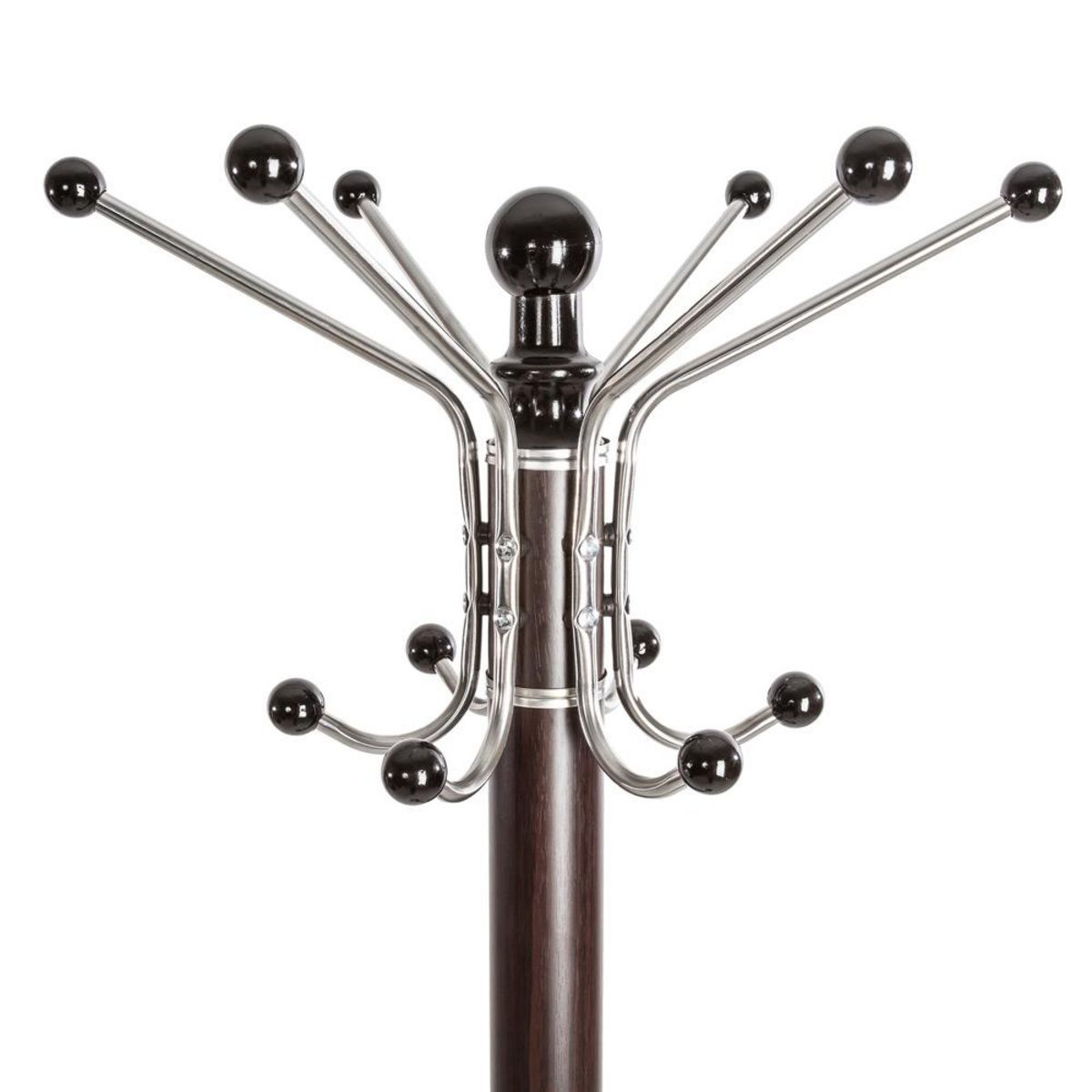 tectake Porte manteau en métal et marbre noir/marron