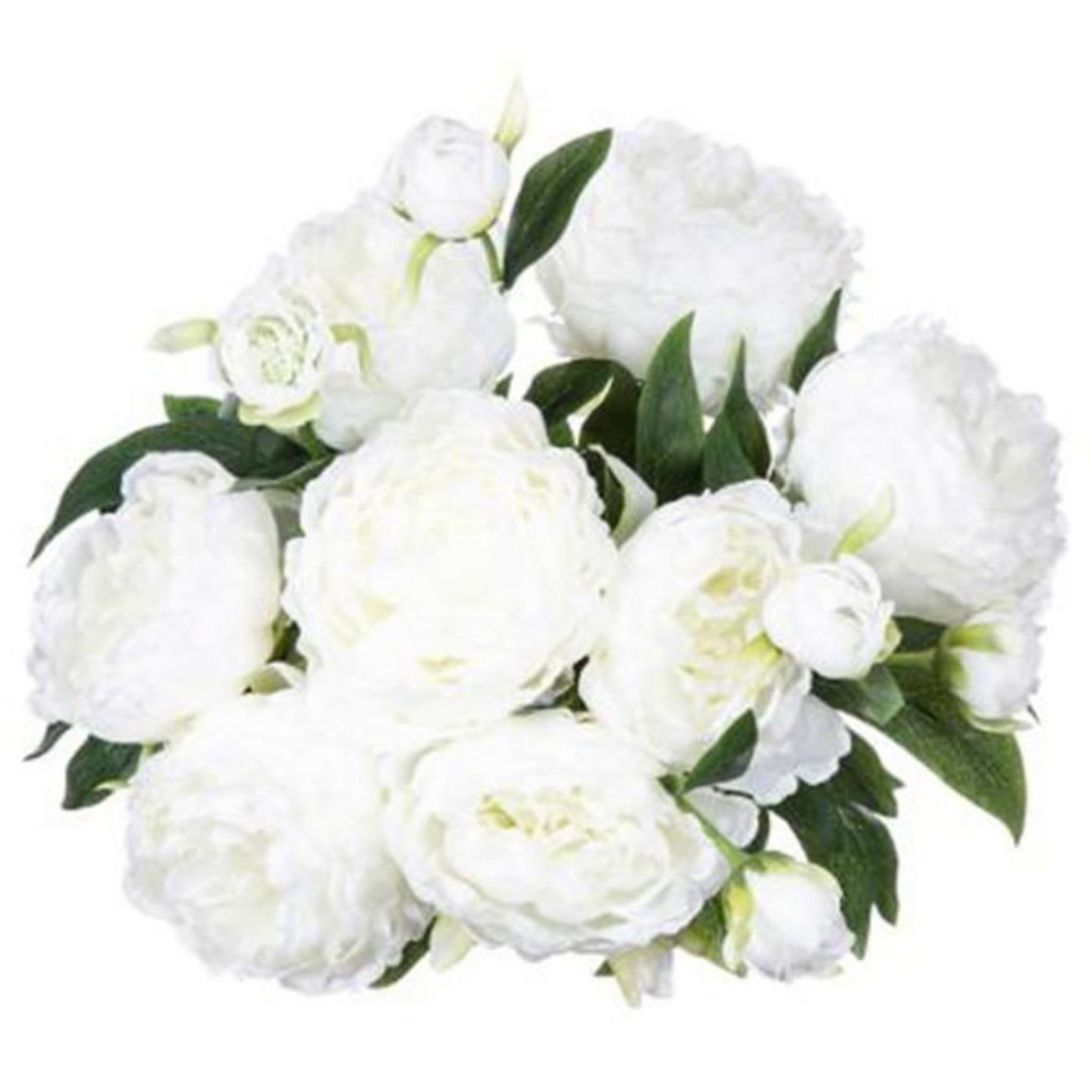 ATMOSPHERA Bouquet de Fleurs  13 Pivoines  50cm Blanc