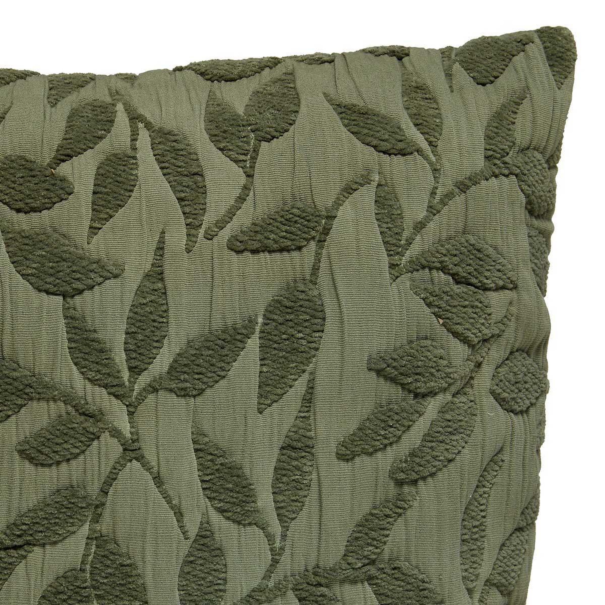 Voir la diapositive 2 : ATMOSPHERA Coussin déco jacquard  lethon  50x50cm vert clair