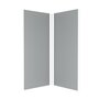 Aurlane Pack 2 Panneaux muraux Silver 90x210cm + Profiles finition et angle chrome - WALL'IT