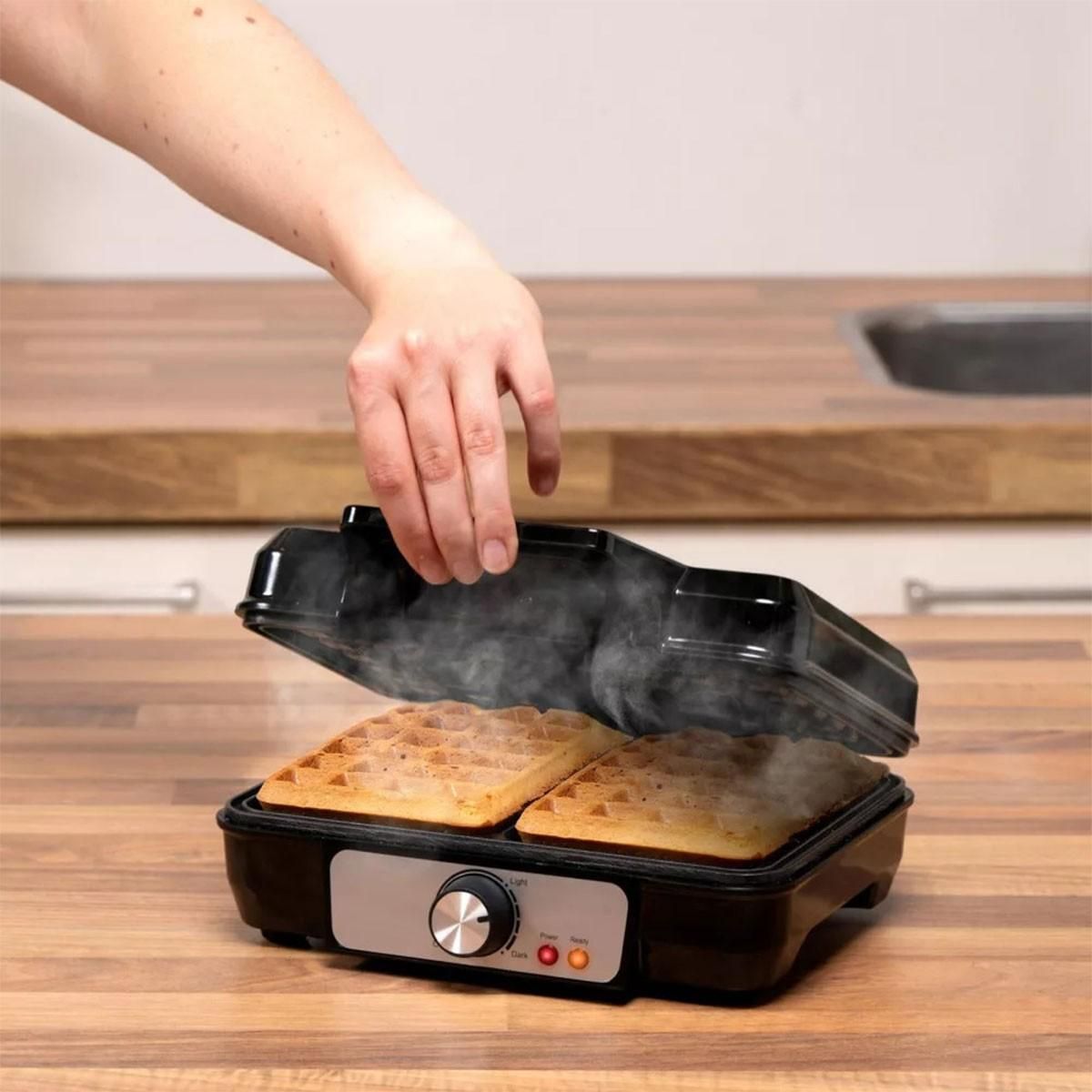 Alpina Appareil à gaufres 1000W 2 Plaques Révetement Anti-adhésif ALPINA