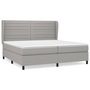 Voir la diapositive 2 : VIDAXL Sommier a lattes de lit avec matelas Gris clair 200x200cm Tissu