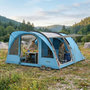 Voir la diapositive 6 : OUTSUNNY Tente camping tunnel 4 pers. imperméable 3000mm - 5,65x3,70x2m - bleu