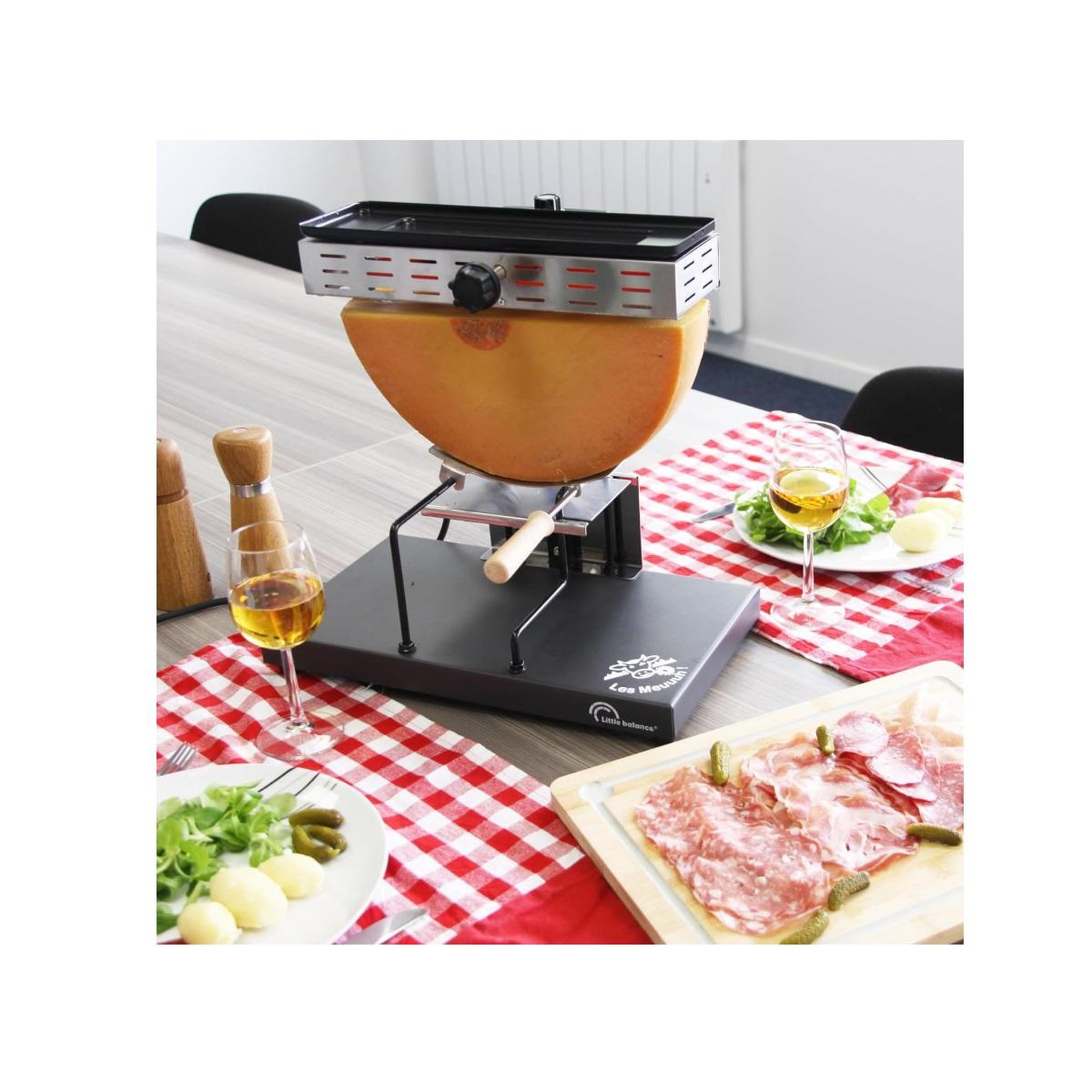 Voir la diapositive 3 : LITTLE BALANCE Appareil à raclette traditionnel 1/2 meule - 8752