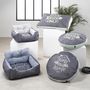 Voir la diapositive 2 : Paris Prix Lot de 2 Paniers pour Chien & Chat  Happy Family  60cm Bleu