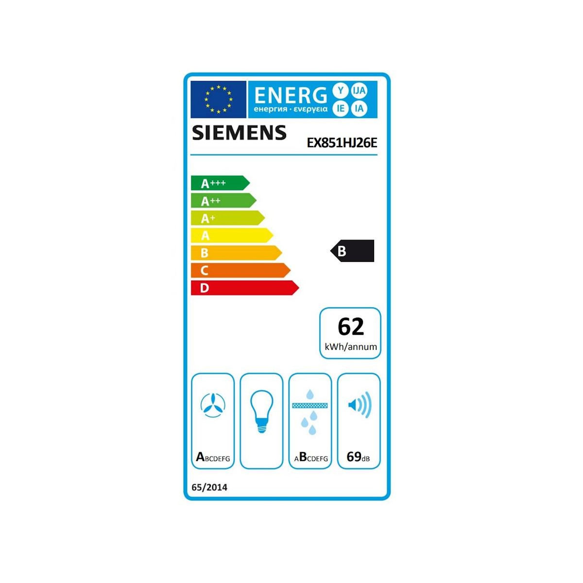 Siemens Table de cuisson aspirante induction 80cm 4 feux 7400w noir - EX851HJ26E