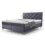 Voir la diapositive 6 : BEST MOBILIER Louis - lit boxspring - 180x200 - en velours - coffres et surmatelas inclus