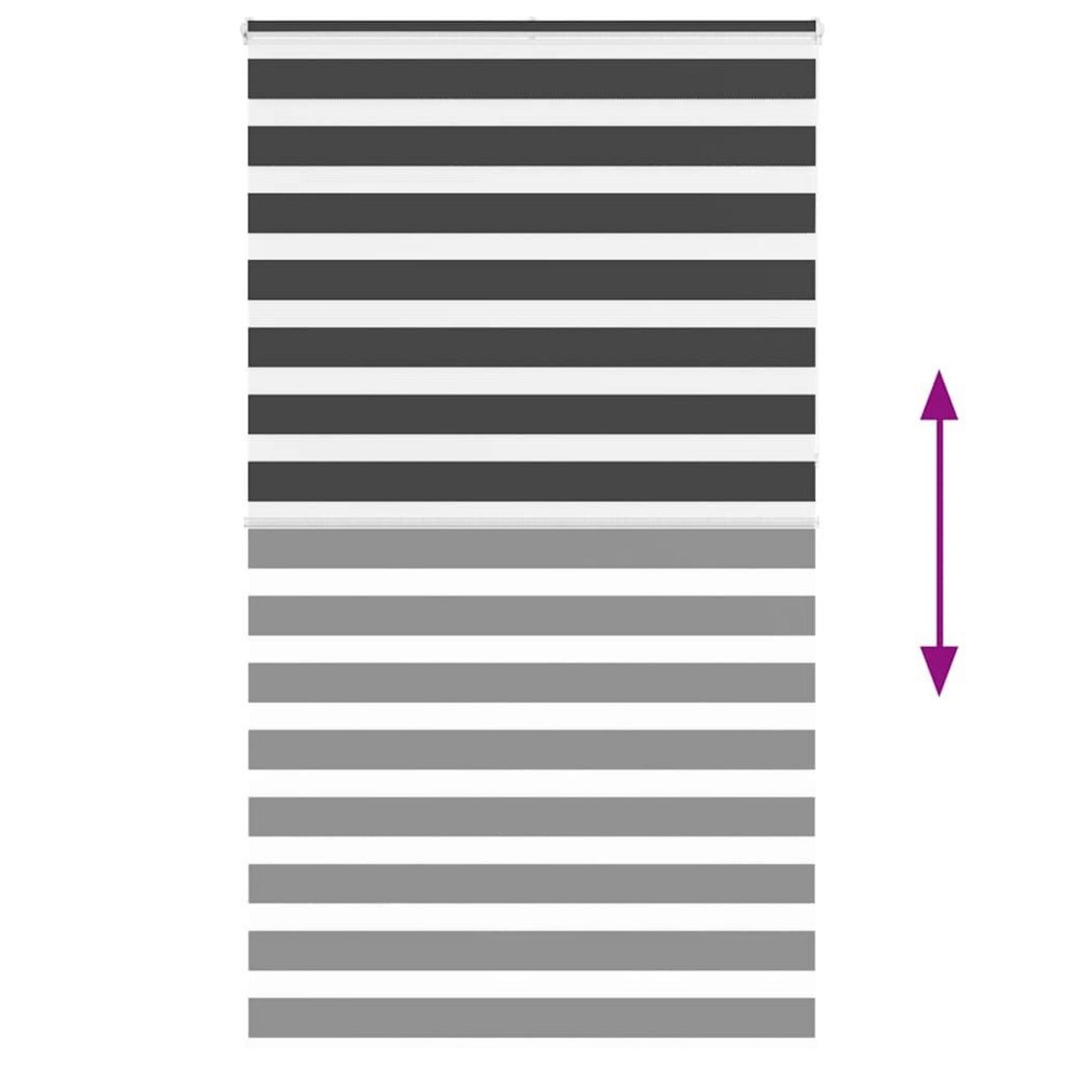 VIDAXL Store zebre noir 125x230 cm largeur du tissu 120,9 cm polyester