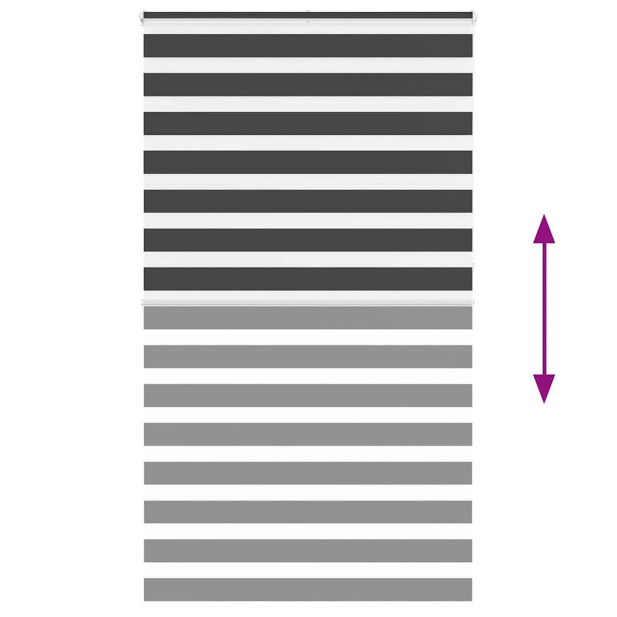 VIDAXL Store zebre noir 125x230 cm largeur du tissu 120,9 cm polyester