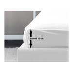 LOVELY HOME LOVELY HOME Drap Housse 100% coton 140x190x30 cm blanc