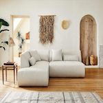 LISA DESIGN Onyx - canapé modulable d'angle gauche 5 places - en tissu. Coloris disponibles : Gris, Orange, Vert, Beige