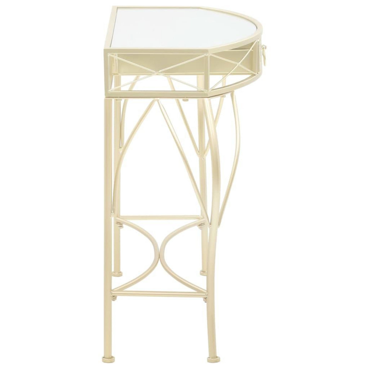 VIDAXL Table d'appoint Style français Metal 82 x 39 x 76 cm Dore