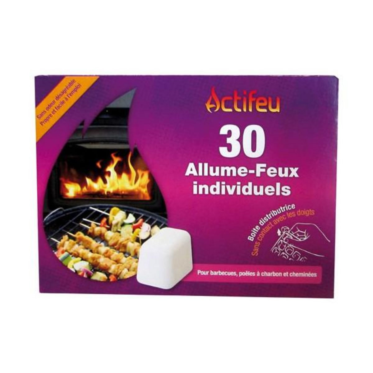 Actifeu Allume feu sans odeur x30 - actcus30