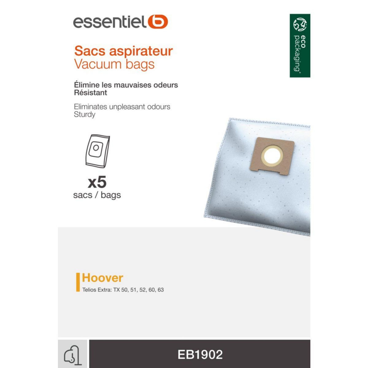ESSENTIEL B Sac aspirateur EB1902