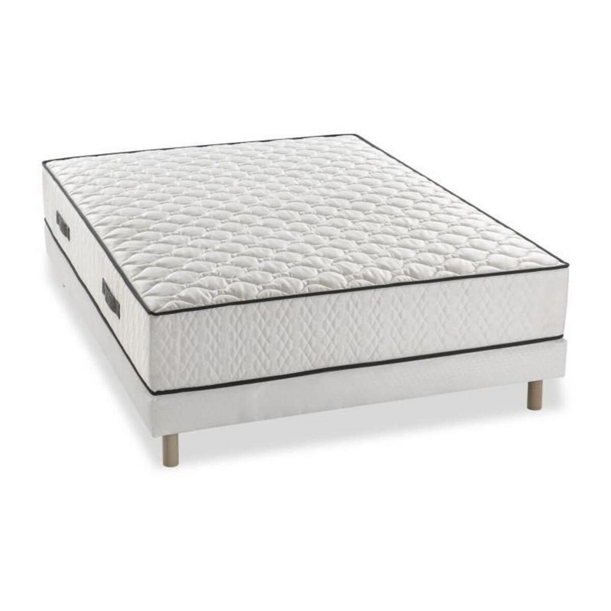 DEKO DREAM DEKO DREAM Ensemble Matelas + sommier Détente 140x200cm - Ressorts - 7 zones - 24cm - Equilibré